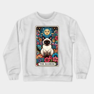 Siamese Cat Tarot Card Crewneck Sweatshirt